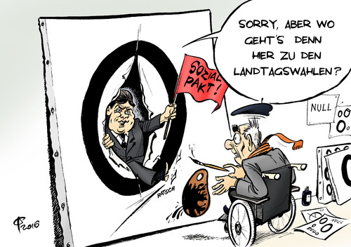 Cartoon: Sozialpakt (medium) by Paolo Calleri tagged deutschland,wahlen,landtagswahlen,rheinland,pfalz,baden,wuerttemberg,spd,koalition,groko,sigmar,gabriel,parteivorsitzender,vizekanzler,bundeswirtschaftsminister,fluechtlinge,fluechtlingskrise,finanzen,steuern,schwarze,null,cdu,bundesfinanzminister,wolfgang,schaeuble,ausgaben,investitionen,sparen,schulden,karikatur,cartoon,paolo,calleri,deutschland,wahlen,landtagswahlen,rheinland,pfalz,baden,wuerttemberg,spd,koalition,groko,sigmar,gabriel,parteivorsitzender,vizekanzler,bundeswirtschaftsminister,fluechtlinge,fluechtlingskrise,finanzen,steuern,schwarze,null,cdu,bundesfinanzminister,wolfgang,schaeuble,ausgaben,investitionen,sparen,schulden,karikatur,cartoon,paolo,calleri