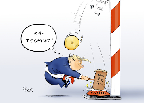 Cartoon: Strafzölle (medium) by Paolo Calleri tagged us,usa,praesident,donald,trump,china,zoelle,strafzoelle,eskalation,handel,handelsstreit,wirtschaft,freier,welthandel,isolation,gegenmasnahmen,karikatur,cartoon,paolo,calleri,us,usa,praesident,donald,trump,china,zoelle,strafzoelle,eskalation,handel,handelsstreit,wirtschaft,freier,welthandel,isolation,gegenmasnahmen,karikatur,cartoon,paolo,calleri