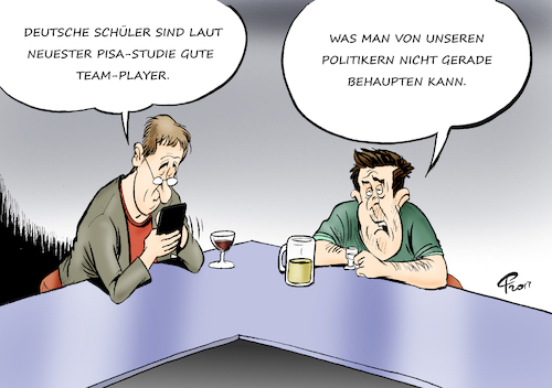 Cartoon: Team-Player (medium) by Paolo Calleri tagged deutschland,schulen,pisa,studie,schueler,team,gemeinsam,problemloesungen,strategien,informationen,politik,politiker,jamaika,gespraeche,sondierungen,union,fdp,gruene,abbruch,karikatur,cartoon,paolo,calleri,deutschland,schulen,pisa,studie,schueler,team,gemeinsam,problemloesungen,strategien,informationen,politik,politiker,jamaika,gespraeche,sondierungen,union,fdp,gruene,abbruch,karikatur,cartoon,paolo,calleri