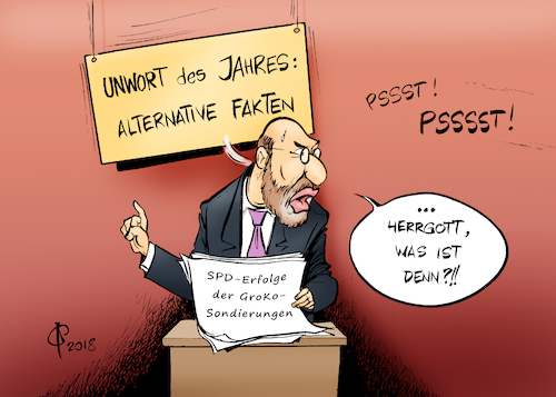 Cartoon: Unwort des Jahres (medium) by Paolo Calleri tagged unwort,jahr,2017,alternative,fakten,fake,news,sprachwissenschaftler,sprachkritik,bundesrepublik,bundesregierung,bundestagswahl,regierungsbildung,union,spd,sozialdemokraten,sondierungen,gespraeche,groko,grose,koalition,befuerworter,gegner,ueberzeugungsarbeit,schoenreden,erfolge,ergebnisse,genossen,basis,jusos,karikatur,cartoon,paolo,calleri,unwort,jahr,2017,alternative,fakten,fake,news,sprachwissenschaftler,sprachkritik,bundesrepublik,bundesregierung,bundestagswahl,regierungsbildung,union,spd,sozialdemokraten,sondierungen,gespraeche,groko,grose,koalition,befuerworter,gegner,ueberzeugungsarbeit,schoenreden,erfolge,ergebnisse,genossen,basis,jusos,karikatur,cartoon,paolo,calleri