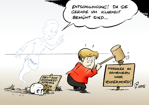 Cartoon: Völkermorde (medium) by Paolo Calleri tagged deutschland,bundestag,bundesregierung,erster,weltkrieg,tuerkei,armenien,armenier,genozid,massaker,voelkermord,formulierung,kolonialzeit,deutsch,suedwest,afrika,herero,aufstand,karikatur,cartoon,paolo,calleri,deutschland,bundestag,bundesregierung,erster,weltkrieg,tuerkei,armenien,armenier,genozid,massaker,voelkermord,formulierung,kolonialzeit,deutsch,suedwest,afrika,herero,aufstand,karikatur,cartoon,paolo,calleri