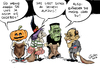 Cartoon: Halloween 2013 (small) by Paolo Calleri tagged usa,eu,deutschland,präsident,barack,obama,verbündete,geheimdienste,spionage,nsa,prism,spähaffäre,whistleblower,edward,snowden,vertrauen,telekommunikation,internet,handy,angela,merkel,karikatur,paolo,calleri