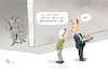 Cartoon: Mauern (small) by Paolo Calleri tagged deutschland,parteien,politik,cdu,migration,gefluechtete,asyl,asylrecht,asylpolitik,wahlen,brandmauer,rechtsextremismus,merz,karikatur,cartoon,paolo,calleri