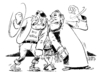 Cartoon: Michel mittendrin (small) by Paolo Calleri tagged rechte,rechtsextrem,pro,nrw,essen,karikaturen,islamfeindlich,islam,salafisten,koran,provokation,auseinandersetzungen