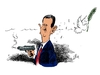 Cartoon: Taube Ohren (small) by Paolo Calleri tagged syrien,präsident,assad,bewegung,demokratie,unruhen,regierungstruppen,folter,tod,gewalt,regimegegner,diktatur,un,united,nations,hama,damaskus
