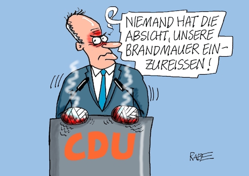 Cartoon: Absichtserklärung (medium) by RABE tagged cdu,parteitag,hannover,friedrich,merz,csu,union,opposition,erneuerung,steinmetz,bildhauer,richtungsstreit,hammer,meissel,fels,kunst,abstracktes,convent,brandmauer,brandwunden,brandblasen,abriss,afd,rechte,ulbricht,mauerbau,rednerpult,mullbinden,verband,cdu,parteitag,hannover,friedrich,merz,csu,union,opposition,erneuerung,steinmetz,bildhauer,richtungsstreit,hammer,meissel,fels,kunst,abstracktes,convent,brandmauer,brandwunden,brandblasen,abriss,afd,rechte,ulbricht,mauerbau,rednerpult,mullbinden,verband