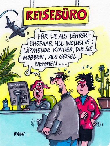 Cartoon: All Inclusive (medium) by RABE tagged urlaub,reise,erholung,lehrer,schule,lehrerehepaar,schüler,schulklasse,entspannen,urlaubsplanung,buchung,strand,sonne,meer,all,inclusive,lärm,rabe,ralf,böhme,cartoon,karikatur,pressezeichnung,farbcartoon,mobbing,geisel,geiselnahme,weltreisen,travel,urlaub,reise,erholung,lehrer,schule,lehrerehepaar,schüler,schulklasse,entspannen,urlaubsplanung,buchung,strand,sonne,meer,all,inclusive,lärm,rabe,ralf,böhme,cartoon,karikatur,pressezeichnung,farbcartoon,mobbing,geisel,geiselnahme,weltreisen,travel