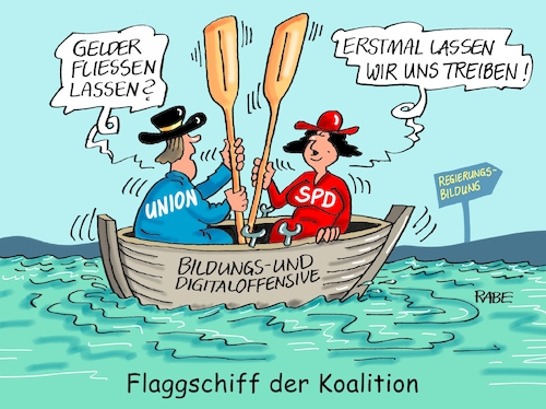 Cartoon: Alles fließt (medium) by RABE tagged sonderparteitag,spd,martin,schulz,ja,groko,koalitionsverhandlungen,rabe,ralf,böhme,cartoon,karikatur,pressezeichnung,farbcartoon,tagescartoon,merkel,union,koalitionsgespräche,endspurt,umfragewerte,boot,wasser,wellen,flaggschiff,der,koalition,regierungsbildung,bildung,digital,bildungsoffensive,unterhändler,digitaloffensive,gelder,steuergelder,ruder,treibholz,sonderparteitag,spd,martin,schulz,ja,groko,koalitionsverhandlungen,rabe,ralf,böhme,cartoon,karikatur,pressezeichnung,farbcartoon,tagescartoon,merkel,union,koalitionsgespräche,endspurt,umfragewerte,boot,wasser,wellen,flaggschiff,der,koalition,regierungsbildung,bildung,digital,bildungsoffensive,unterhändler,digitaloffensive,gelder,steuergelder,ruder,treibholz