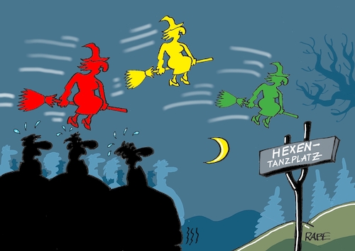 Cartoon: Ampelhexerei (medium) by RABE tagged klima,klimaziele,klimawende,ampel,wissing,streit,umsetzung,rabe,ralf,böhme,cartoon,karikatur,pressezeichnung,farbcartoon,tagescartoon,dürre,klimakatastrophe,flüchtlingspolitik,zuwanderung,spitzengespräch,hexen,hexentanzplatz,walpurgisnacht,hexenbesen,rot,gelb,grün,spd,fdp,grüne,klima,klimaziele,klimawende,ampel,wissing,streit,umsetzung,rabe,ralf,böhme,cartoon,karikatur,pressezeichnung,farbcartoon,tagescartoon,dürre,klimakatastrophe,flüchtlingspolitik,zuwanderung,spitzengespräch,hexen,hexentanzplatz,walpurgisnacht,hexenbesen,rot,gelb,grün,spd,fdp,grüne