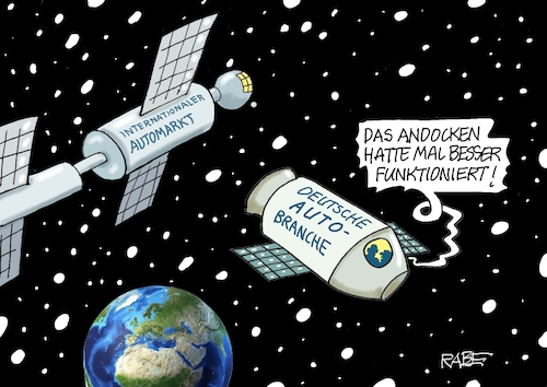 Cartoon: Andockerei (medium) by RABE tagged merz,kanzler,koalition,union,spd,klingbeil,cartoon,karikatur,pressezeichnung,farbcartoon,tagescartoon,db,bahn,frühling,frühjahr,frühjahrsputz,ice,zug,blumenkasten,blumenkästen,auto,autobauer,automobilbranche,automobilindustrie,automarkt,weltall,weltraum,raumstation,nasa,iss,merz,kanzler,koalition,union,spd,klingbeil,cartoon,karikatur,pressezeichnung,farbcartoon,tagescartoon,db,bahn,frühling,frühjahr,frühjahrsputz,ice,zug,blumenkasten,blumenkästen,auto,autobauer,automobilbranche,automobilindustrie,automarkt,weltall,weltraum,raumstation,nasa,iss