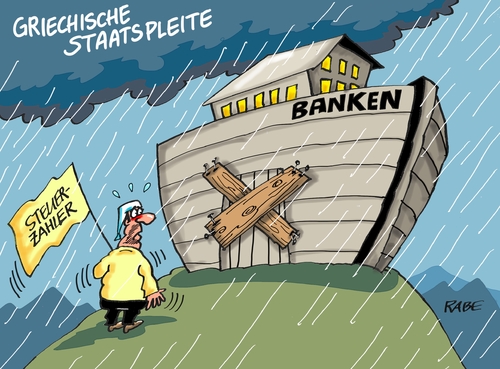 Cartoon: Arche Arsch (medium) by RABE tagged griechenland,athen,austritt,eurozone,linksbündnis,rabe,ralf,böhme,cartoon,karikatur,pressezeichnung,farbcartoon,tagescartoon,syriza,tsipras,ezb,brüssel,schuldenschnitt,geldgeber,schäuble,varoufakis,volksabstimmung,referendum,verärgerung,juncker,eurogruppenchef,banken,iwf,steuerzahler,rückzahlung,griechenland,athen,austritt,eurozone,linksbündnis,rabe,ralf,böhme,cartoon,karikatur,pressezeichnung,farbcartoon,tagescartoon,syriza,tsipras,ezb,brüssel,schuldenschnitt,geldgeber,schäuble,varoufakis,volksabstimmung,referendum,verärgerung,juncker,eurogruppenchef,banken,iwf,steuerzahler,rückzahlung