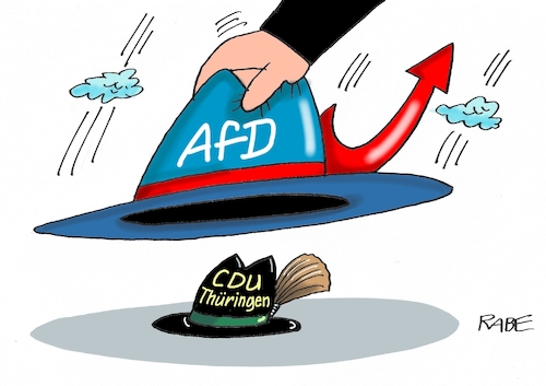 Cartoon: Auf der Hut sein (medium) by RABE tagged afd,reichsbürger,demokratiefördergesetz,rabe,ralf,böhme,cartoon,karikatur,pressezeichnung,farbcartoon,tagescartoon,rechte,höcke,thüringen,weimar,rede,abstimmung,landtag,grunderwerbssteuer,voigt,hut,gamsbart,brandmauer,gesetzesabstimmung,minderheitsregierung,afd,reichsbürger,demokratiefördergesetz,rabe,ralf,böhme,cartoon,karikatur,pressezeichnung,farbcartoon,tagescartoon,rechte,höcke,thüringen,weimar,rede,abstimmung,landtag,grunderwerbssteuer,voigt,hut,gamsbart,brandmauer,gesetzesabstimmung,minderheitsregierung