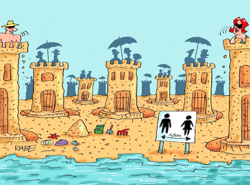 Cartoon: Auf Sand gebaut (medium) by RABE tagged virus,corona,pandemie,coronakrise,rabe,ralf,böhme,cartoon,karikatur,pressezeichnung,farbcartoon,tagescartoon,viren,virenschutz,mundschutz,desinfektion,föderal,föderalismus,ländersache,lockerungen,abstandsregeln,grenze,grenzöffnung,tourismus,reisen,seehofer,innenminister,urlaub,urlaubsziele,strand,meer,sand,sandburgen,kontaktbeschränkungen,grenzkontrollen,strandurlaub,virus,corona,pandemie,coronakrise,rabe,ralf,böhme,cartoon,karikatur,pressezeichnung,farbcartoon,tagescartoon,viren,virenschutz,mundschutz,desinfektion,föderal,föderalismus,ländersache,lockerungen,abstandsregeln,grenze,grenzöffnung,tourismus,reisen,seehofer,innenminister,urlaub,urlaubsziele,strand,meer,sand,sandburgen,kontaktbeschränkungen,grenzkontrollen,strandurlaub