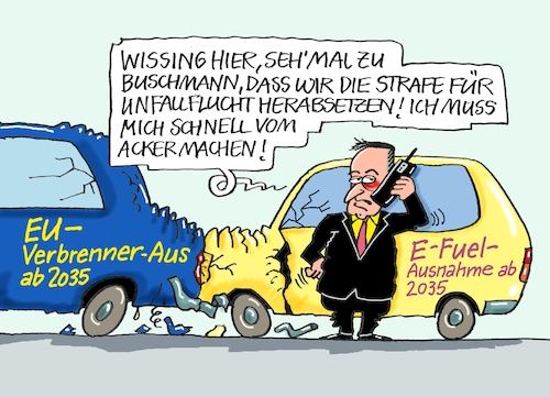 Cartoon: Aufprall (medium) by RABE tagged klima,klimaziele,klimawende,ampel,wissing,streit,umsetzung,rabe,ralf,böhme,cartoon,karikatur,pressezeichnung,farbcartoon,tagescartoon,dürre,klimakatastrophe,fuel,verbrenner,verbrenneraus,aus,pkw,zusammenstoß,aufprall,unfall,unfallflucht,fahrerflucht,kavaliersdelikt,fdp,abschaffung,buschmann,justizminister,klima,klimaziele,klimawende,ampel,wissing,streit,umsetzung,rabe,ralf,böhme,cartoon,karikatur,pressezeichnung,farbcartoon,tagescartoon,dürre,klimakatastrophe,fuel,verbrenner,verbrenneraus,aus,pkw,zusammenstoß,aufprall,unfall,unfallflucht,fahrerflucht,kavaliersdelikt,fdp,abschaffung,buschmann,justizminister