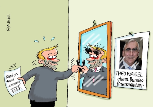 Cartoon: Augenbrauengeknister (medium) by RABE tagged bürgergeld,blockade,cdu,csu,union,ampel,grüne,spd,fdp,bundesrat,anhörung,rabe,ralf,böhme,cartoon,karikatur,pressezeichnung,farbcartoon,tagescartoon,hähne,gockel,sieger,hahnenkämpfe,kompromisse,kindergrundsicherung,lindner,bundesfinanzminister,finanzminister,spiegel,spiegelbild,theo,waigel,augenbraue,augenbrauen,haare,überlänge,bürgergeld,blockade,cdu,csu,union,ampel,grüne,spd,fdp,bundesrat,anhörung,rabe,ralf,böhme,cartoon,karikatur,pressezeichnung,farbcartoon,tagescartoon,hähne,gockel,sieger,hahnenkämpfe,kompromisse,kindergrundsicherung,lindner,bundesfinanzminister,finanzminister,spiegel,spiegelbild,theo,waigel,augenbraue,augenbrauen,haare,überlänge