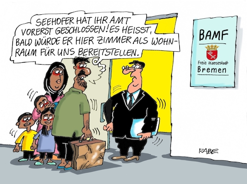 Cartoon: Bamf (medium) by RABE tagged ausländerbehörde,bamf,fingerabdruck,fingerabdrucknahme,lupe,zeichner,rabe,ralf,böhme,cartoon,karikatur,pressezeichnung,farbcartoon,tagescartoon,flüchtlinge,bewilligung,bewilligungsbescheid,bremen,horst,seehofer,datenmißbrauch,flüchtlingsehepaar,kinder,aussenstelle,wohnraum,verantwortliche,schließung,freie,hansestadt,ausländerbehörde,bamf,fingerabdruck,fingerabdrucknahme,lupe,zeichner,rabe,ralf,böhme,cartoon,karikatur,pressezeichnung,farbcartoon,tagescartoon,flüchtlinge,bewilligung,bewilligungsbescheid,bremen,horst,seehofer,datenmißbrauch,flüchtlingsehepaar,kinder,aussenstelle,wohnraum,verantwortliche,schließung,freie,hansestadt