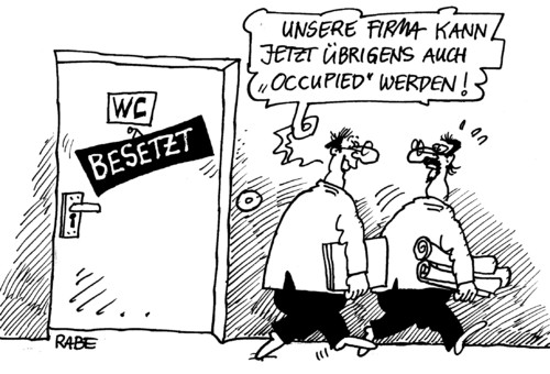 Cartoon: Besetztes (medium) by RABE tagged spekulanten,zocker,bankenviertel,eurokrise,euro,krise,aufruf,gewerkschaften,pc,rechner,protest,demonstranten,internet,netzwerk,banker,banken,mitarbeiter,büro,firma,wc,toilette,besetzt,occupied