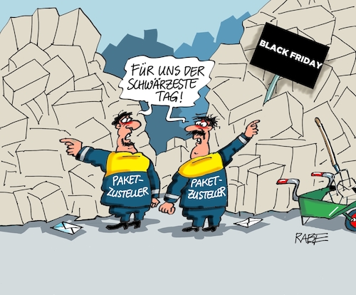 Cartoon: Black Friday (medium) by RABE tagged klimawandel,umwelt,umweltministerin,schulze,sp,klimapreis,heizung,auto,rabe,ralf,böhme,cartoon,karikatur,pressezeichnung,farbcartoon,tagescartoon,brücke,bettler,verkehr,klimaprämie,friday,for,future,black,pakete,amazon,paketzusteller,postbote,rabatt,preisnachlässe,klimawandel,umwelt,umweltministerin,schulze,sp,klimapreis,heizung,auto,rabe,ralf,böhme,cartoon,karikatur,pressezeichnung,farbcartoon,tagescartoon,brücke,bettler,verkehr,klimaprämie,friday,for,future,black,pakete,amazon,paketzusteller,postbote,rabatt,preisnachlässe