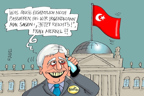 Cartoon: Bouffier (medium) by RABE tagged erdogan,brüssel,eu,flüchtlinge,flüchtlingsdeal,flüchtlinglager,öffnung,flüchtlingsstrom,sultan,sultanat,rabe,ralf,böhme,cartoon,karikatur,pressezeichnung,farbcartoon,tagescartoon,türkei,istanbul,deal,bouffier,ministerpräsident,hessen,kritik,merkel,kanzlerin,einreiseverbot,wahlkampfauftritte,nazi,nazivergleiche,erdogan,brüssel,eu,flüchtlinge,flüchtlingsdeal,flüchtlinglager,öffnung,flüchtlingsstrom,sultan,sultanat,rabe,ralf,böhme,cartoon,karikatur,pressezeichnung,farbcartoon,tagescartoon,türkei,istanbul,deal,bouffier,ministerpräsident,hessen,kritik,merkel,kanzlerin,einreiseverbot,wahlkampfauftritte,nazi,nazivergleiche