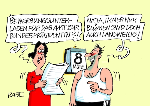 Cartoon: Bundespräsidentin (medium) by RABE tagged merz,kanzler,koalition,union,spd,klingbeil,cartoon,karikatur,pressezeichnung,farbcartoon,tagescartoon,bürokratie,verwaltung,beamte,modernisierung,monster,drachen,schwert,holzschwert,nägel,säge,frau,frauentag,bundespräsident,bundespräsidentin,gleichstellung,gleichberechtigung,frauenrecht,interview,merz,kanzler,koalition,union,spd,klingbeil,cartoon,karikatur,pressezeichnung,farbcartoon,tagescartoon,bürokratie,verwaltung,beamte,modernisierung,monster,drachen,schwert,holzschwert,nägel,säge,frau,frauentag,bundespräsident,bundespräsidentin,gleichstellung,gleichberechtigung,frauenrecht,interview