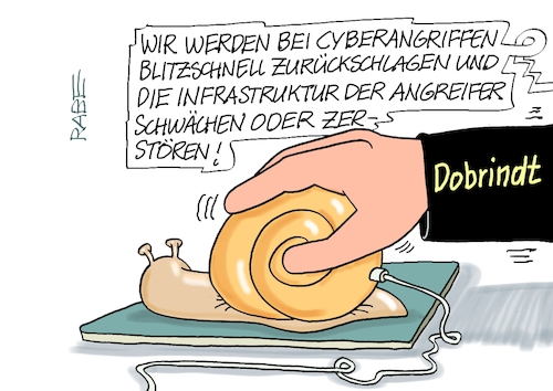 Cartoon: Cyberattacken (medium) by RABE tagged merz,kanzler,koalition,union,spd,klingbeil,cartoon,karikatur,pressezeichnung,farbcartoon,tagescartoon,bürokratie,verwaltung,beamte,modernisierung,monster,drachen,schwert,holzschwert,nägel,säge,dobrindt,csu,innenminister,cyberattacke,cyberangriff,hacker,angreifer,infrastruktur,mousepad,maus,schnecke,merz,kanzler,koalition,union,spd,klingbeil,cartoon,karikatur,pressezeichnung,farbcartoon,tagescartoon,bürokratie,verwaltung,beamte,modernisierung,monster,drachen,schwert,holzschwert,nägel,säge,dobrindt,csu,innenminister,cyberattacke,cyberangriff,hacker,angreifer,infrastruktur,mousepad,maus,schnecke