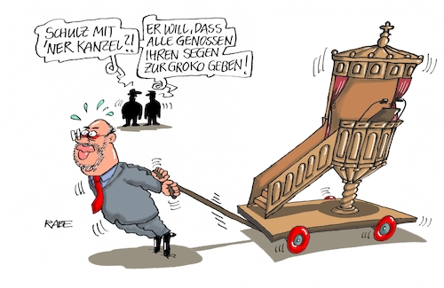 Cartoon: Der Prediger (medium) by RABE tagged martin,schulz,spd,sondierung,sonderparteitag,mitgliederbefragung,groko,neuwahlen,rabe,ralf,böhme,cartoon,karikatur,pressezeichnung,farbcartoon,tagescartoon,kanzel,segen,prediger,pfarrer,union,merkel,cdu,csu,seehofer,jusos,linke,martin,schulz,spd,sondierung,sonderparteitag,mitgliederbefragung,groko,neuwahlen,rabe,ralf,böhme,cartoon,karikatur,pressezeichnung,farbcartoon,tagescartoon,kanzel,segen,prediger,pfarrer,union,merkel,cdu,csu,seehofer,jusos,linke