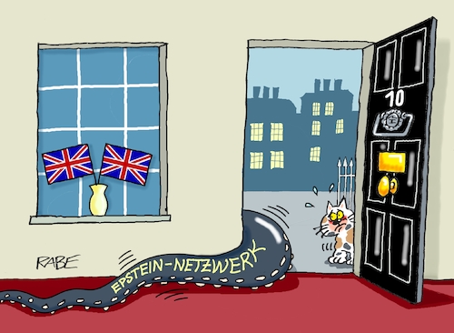 Cartoon: Downingstreet (medium) by RABE tagged trump,präsident,usa,donald,einmarsch,erstürmung,cartoon,karikatur,pressezeichnung,rabe,ralf,böhme,farbcartoon,tagescartoon,venezuela,südamerika,maduro,regimewechsel,weltordnung,kongress,völkerrecht,epstein,epsteinfiles,files,akten,netzwerk,sexualstraftäter,prostitution,krake,fangarm,saugnapf,straftäter,krimineller,downing,street,stramer,regierung,london,trump,präsident,usa,donald,einmarsch,erstürmung,cartoon,karikatur,pressezeichnung,rabe,ralf,böhme,farbcartoon,tagescartoon,venezuela,südamerika,maduro,regimewechsel,weltordnung,kongress,völkerrecht,epstein,epsteinfiles,files,akten,netzwerk,sexualstraftäter,prostitution,krake,fangarm,saugnapf,straftäter,krimineller,downing,street,stramer,regierung,london