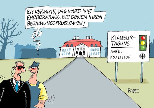 Cartoon: Eheberatung (medium) by RABE tagged olaf,scholz,bundeskanzler,ankündigung,zeitenwende,ergebnisse,opposition,union,rabe,ralf,böhme,cartoon,karikatur,pressezeichnung,farbcartoon,tagescartoon,kluft,spalt,brücke,ampel,ampelregierung,koalitionsberatung,schloß,meseberg,klausur,klausurtagung,autobahnbau,heizungsstreit,ukraine,geld,haushalt,ehe,eheberatung,beziehung,paartherapie,beziehungsberatung,migration,olaf,scholz,bundeskanzler,ankündigung,zeitenwende,ergebnisse,opposition,union,rabe,ralf,böhme,cartoon,karikatur,pressezeichnung,farbcartoon,tagescartoon,kluft,spalt,brücke,ampel,ampelregierung,koalitionsberatung,schloß,meseberg,klausur,klausurtagung,autobahnbau,heizungsstreit,ukraine,geld,haushalt,ehe,eheberatung,beziehung,paartherapie,beziehungsberatung,migration