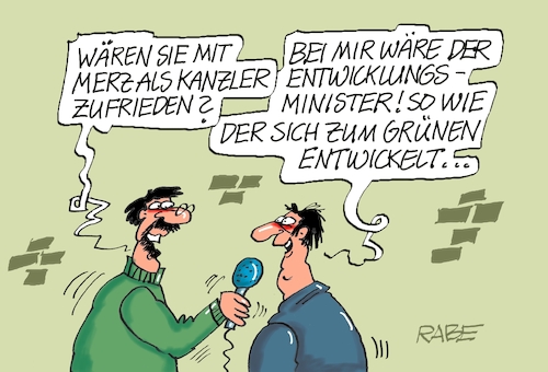 Cartoon: Entwicklungskünstler (medium) by RABE tagged ampel,ampelregierung,rot,grün,gelb,fdp,spd,grüne,rabe,ralf,böhme,cartoon,karikatur,pressezeichnung,farbcartoon,tagescartoon,inflation,einkommen,rente,rentenpaket,bruch,streit,neuwahlen,wahlkampf,koalition,merz,kanzlerkandidat,entwicklungsminister,mikrofon,interview,ampel,ampelregierung,rot,grün,gelb,fdp,spd,grüne,rabe,ralf,böhme,cartoon,karikatur,pressezeichnung,farbcartoon,tagescartoon,inflation,einkommen,rente,rentenpaket,bruch,streit,neuwahlen,wahlkampf,koalition,merz,kanzlerkandidat,entwicklungsminister,mikrofon,interview