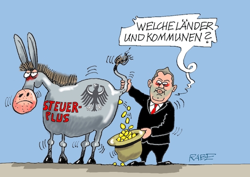 Cartoon: Eselei (medium) by RABE tagged merz,union,kanzler,fritze,koalition,spd,klingbeil,bundesregierung,rabe,ralf,böhme,cartoon,karikatur,pressezeichnung,farbcartoon,tagescartoon,trump,putin,krisen,tv,nachrichten,waschmaschine,steuerplus,steuerschätzung,esel,goldesel,kommunen,länder,einnahmen,länderkonferenz,merz,union,kanzler,fritze,koalition,spd,klingbeil,bundesregierung,rabe,ralf,böhme,cartoon,karikatur,pressezeichnung,farbcartoon,tagescartoon,trump,putin,krisen,tv,nachrichten,waschmaschine,steuerplus,steuerschätzung,esel,goldesel,kommunen,länder,einnahmen,länderkonferenz