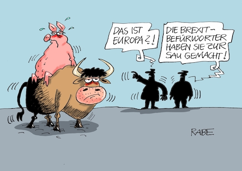 Cartoon: Europa zur Sau (medium) by RABE tagged brexit,no,deal,johnson,boris,downing,street,austritt,eu,brüssel,london,rabe,ralf,böhme,cartoon,karikatur,pressezeichnung,farbcartoon,tagescartoon,may,juncker,luxemburg,klobecken,sau,europa,stier,brexitbefürworter,brexit,no,deal,johnson,boris,downing,street,austritt,eu,brüssel,london,rabe,ralf,böhme,cartoon,karikatur,pressezeichnung,farbcartoon,tagescartoon,may,juncker,luxemburg,klobecken,sau,europa,stier,brexitbefürworter