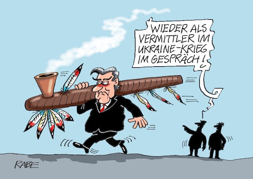 Cartoon: Friedenspfeife (medium) by RABE tagged merz,kanzler,koalition,union,spd,klingbeil,cartoon,karikatur,pressezeichnung,farbcartoon,tagescartoon,db,bahn,frühling,frühjahr,frühjahrsputz,ice,zug,blumenkasten,blumenkästen,altkanzler,gerhard,schröder,vermittler,ukrainekrieg,putin,russland,usa,trump,friedenspfeife,merz,kanzler,koalition,union,spd,klingbeil,cartoon,karikatur,pressezeichnung,farbcartoon,tagescartoon,db,bahn,frühling,frühjahr,frühjahrsputz,ice,zug,blumenkasten,blumenkästen,altkanzler,gerhard,schröder,vermittler,ukrainekrieg,putin,russland,usa,trump,friedenspfeife
