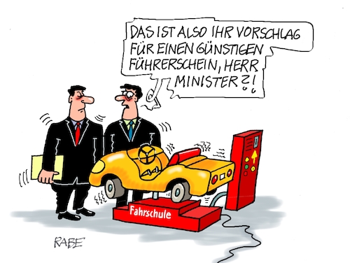 Cartoon: Fun Car (medium) by RABE tagged merz,kanzler,koalition,union,spd,klingbeil,cartoon,karikatur,pressezeichnung,farbcartoon,tagescartoon,bürokratie,verwaltung,beamte,modernisierung,monster,drachen,schwert,holzschwert,nägel,säge,verkehrsminister,führerschein,fahrerlaubnis,fahrschule,fahrlehrer,kostenexplosion,funcar,spielauto,wackelauto,fahrschüler,merz,kanzler,koalition,union,spd,klingbeil,cartoon,karikatur,pressezeichnung,farbcartoon,tagescartoon,bürokratie,verwaltung,beamte,modernisierung,monster,drachen,schwert,holzschwert,nägel,säge,verkehrsminister,führerschein,fahrerlaubnis,fahrschule,fahrlehrer,kostenexplosion,funcar,spielauto,wackelauto,fahrschüler