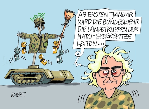 Cartoon: Furchteinflössend (medium) by RABE tagged ukrainekrieg,selenskyj,klitschkow,burgfrieden,rabe,ralf,böhme,cartoon,karikatur,tagescartoon,schützenpanzer,puma,bundeswehr,schrott,schrottplatz,kampfunfähig,vogelscheuche,besen,blechbüchsen,lambrecht,nato,speerspitze,kampfbereitschaft,ukrainekrieg,selenskyj,klitschkow,burgfrieden,rabe,ralf,böhme,cartoon,karikatur,tagescartoon,schützenpanzer,puma,bundeswehr,schrott,schrottplatz,kampfunfähig,vogelscheuche,besen,blechbüchsen,lambrecht,nato,speerspitze,kampfbereitschaft