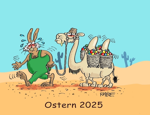Cartoon: Furztrockenes (medium) by RABE tagged ostern,osterfest,osterhase,osterfeier,feiertag,gründonnerstag,eier,ostereier,osterkorb,löffel,preis,teuerung,verbraucher,preissteigerung,diagramm,bilanz,korb,kiepe,trockenheit,dürre,klimawandel,klimakatastophe,wüste,sand,hitze,kamel,wüstenschiff,ostern,osterfest,osterhase,osterfeier,feiertag,gründonnerstag,eier,ostereier,osterkorb,löffel,preis,teuerung,verbraucher,preissteigerung,diagramm,bilanz,korb,kiepe,trockenheit,dürre,klimawandel,klimakatastophe,wüste,sand,hitze,kamel,wüstenschiff