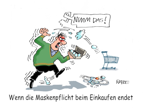 Cartoon: Geeier (medium) by RABE tagged corona,kliniken,intensivbetten,überbelegung,op,operationen,omikron,boosterimpfung,coronamaßnahmen,coronakurs,lockerungen,märz,freedomday,schutzmaßnahmen,ampel,karl,lauterbach,maskenpflicht,einkauf,kaufhalle,korbwagen,eier,eierpalette,eierwurf,lockerung,inzidenzwert,inzidenzzahlen,infektionszahlen,corona,kliniken,intensivbetten,überbelegung,op,operationen,omikron,boosterimpfung,coronamaßnahmen,coronakurs,lockerungen,märz,freedomday,schutzmaßnahmen,ampel,karl,lauterbach,maskenpflicht,einkauf,kaufhalle,korbwagen,eier,eierpalette,eierwurf,lockerung,inzidenzwert,inzidenzzahlen,infektionszahlen