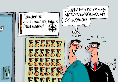 Cartoon: Goldjüngelchen (medium) by RABE tagged olaf,scholz,bundeskanzler,spd,kanzleramt,ukraine,ukrainekrise,nordstream,gaspipeline,rabe,ralf,böhme,cartoon,karikatur,pressezeichnung,farbcartoon,tagescartoon,olympia,winterspiele,schweigen,medaillen,goldmedaille,medaillenspiegel,olaf,scholz,bundeskanzler,spd,kanzleramt,ukraine,ukrainekrise,nordstream,gaspipeline,rabe,ralf,böhme,cartoon,karikatur,pressezeichnung,farbcartoon,tagescartoon,olympia,winterspiele,schweigen,medaillen,goldmedaille,medaillenspiegel