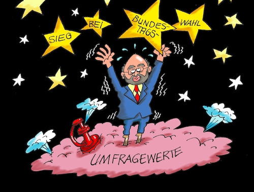 Griff nach den Sternen auf Wolke