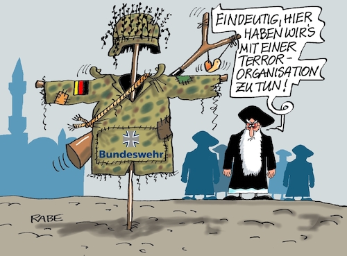 Cartoon: Grurkentruppe (medium) by RABE tagged merz,kanzler,koalition,union,spd,klingbeil,cartoon,karikatur,pressezeichnung,farbcartoon,tagescartoon,bürokratie,verwaltung,beamte,modernisierung,monster,drachen,schwert,holzschwert,nägel,säge,iran,terrororganisation,eu,bundeswehr,vogelscheuche,mullah,regime,mullahregime,merz,kanzler,koalition,union,spd,klingbeil,cartoon,karikatur,pressezeichnung,farbcartoon,tagescartoon,bürokratie,verwaltung,beamte,modernisierung,monster,drachen,schwert,holzschwert,nägel,säge,iran,terrororganisation,eu,bundeswehr,vogelscheuche,mullah,regime,mullahregime