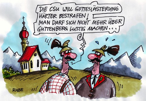 Cartoon: Guttenberglästerung (medium) by RABE tagged csu,seehofer,bayern,münchen,parteivorstand,parteivorsitzender,guttenberg,doktorarbeit,doktortitel,plagiat,abschreiben,merkel,cdu,kanzlerin,euro,krise,gott,gotteslästerung,bibel,kirche,altar,kirchturm,beichtstuhl,pfarrer,papst,bischof,sünder,strafe,bestrafen,lustig,lachen,witz,hart,männer,lederhose,gamsbart,trachtenhut,janker,berge,alpen,gebirge,csu,seehofer,bayern,münchen,parteivorstand,parteivorsitzender,guttenberg,doktorarbeit,merkel,abschreiben,kanzlerin,krise