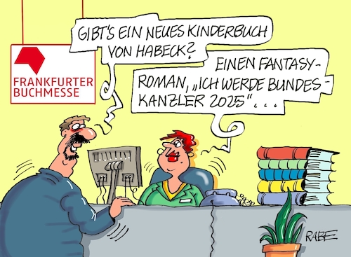 Cartoon: Habeckliteratur (medium) by RABE tagged ampel,ampelregierung,rot,grün,gelb,fdp,spd,grüne,rabe,ralf,böhme,cartoon,karikatur,pressezeichnung,farbcartoon,tagescartoon,inflation,einkommen,rente,rentenpaket,bruch,streit,neuwahlen,frankfurt,main,buchmesse,literatur,bücher,kinderbuch,robert,habeck,kanzlerkandidat,fantasy,fantasyliteratur,ampel,ampelregierung,rot,grün,gelb,fdp,spd,grüne,rabe,ralf,böhme,cartoon,karikatur,pressezeichnung,farbcartoon,tagescartoon,inflation,einkommen,rente,rentenpaket,bruch,streit,neuwahlen,frankfurt,main,buchmesse,literatur,bücher,kinderbuch,robert,habeck,kanzlerkandidat,fantasy,fantasyliteratur