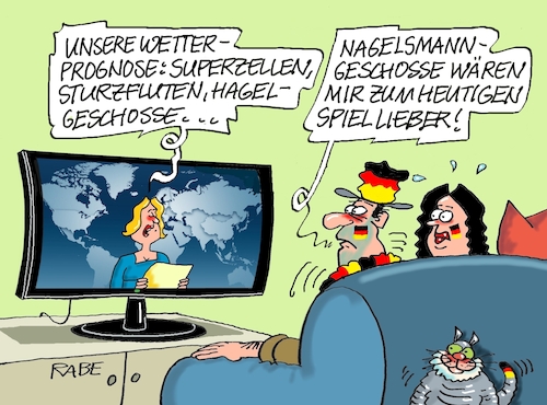 Cartoon: Hagelsmanngeschosse (medium) by RABE tagged fußball,nagelsmann,spieler,wm,kader,usa,ball,sport,tor,spielfeld,schiedsrichter,videobeweis,rabe,ralf,böhme,cartoon,karikatur,pressezeichnung,farbcartoon,tagescartoon,hund,bundesliga,ballaballa,wetter,wettervorhersage,sturzfluten,superzellen,hagel,hagelgeschosse,fußball,nagelsmann,spieler,wm,kader,usa,ball,sport,tor,spielfeld,schiedsrichter,videobeweis,rabe,ralf,böhme,cartoon,karikatur,pressezeichnung,farbcartoon,tagescartoon,hund,bundesliga,ballaballa,wetter,wettervorhersage,sturzfluten,superzellen,hagel,hagelgeschosse