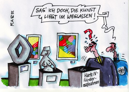 Cartoon: Hartz IV (medium) by RABE tagged hartz,iv