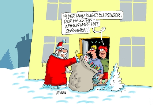 Cartoon: Haustürwahlkampf (medium) by RABE tagged ampel,ampelregierung,rot,grün,gelb,fdp,spd,grüne,rabe,ralf,böhme,cartoon,karikatur,pressezeichnung,farbcartoon,tagescartoon,inflation,einkommen,rente,rentenpaket,bruch,streit,neuwahlen,wahlkampf,haustürwahlkampf,kuki,kugelschreiber,flyer,vertrauensfrage,ampel,ampelregierung,rot,grün,gelb,fdp,spd,grüne,rabe,ralf,böhme,cartoon,karikatur,pressezeichnung,farbcartoon,tagescartoon,inflation,einkommen,rente,rentenpaket,bruch,streit,neuwahlen,wahlkampf,haustürwahlkampf,kuki,kugelschreiber,flyer,vertrauensfrage