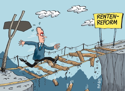 Cartoon: Holzweg immer (medium) by RABE tagged merz,union,kanzler,fritze,koalition,spd,klingbeil,bundesregierung,rabe,ralf,böhme,cartoon,karikatur,pressezeichnung,farbcartoon,tagescartoon,trump,putin,krisen,tv,nachrichten,waschmaschine,probe,probeabstimmung,ju,rente,rentenreform,rentenpaket,brücke,holzweg,merz,union,kanzler,fritze,koalition,spd,klingbeil,bundesregierung,rabe,ralf,böhme,cartoon,karikatur,pressezeichnung,farbcartoon,tagescartoon,trump,putin,krisen,tv,nachrichten,waschmaschine,probe,probeabstimmung,ju,rente,rentenreform,rentenpaket,brücke,holzweg