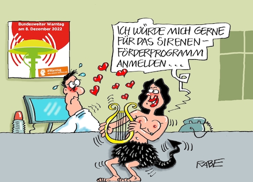 Cartoon: Irenenalarm (medium) by RABE tagged warnsystem,sirene,warntag,katastrophenfall,ernstfall,rabe,ralf,böhme,cartoon,karikatur,pressezeichnung,farbcartoon,tagescartoon,dach,rathaus,bürgermeister,trompete,warnsignal,harfe,leier,gesang,sage,homer,odysseus,warnsystem,sirene,warntag,katastrophenfall,ernstfall,rabe,ralf,böhme,cartoon,karikatur,pressezeichnung,farbcartoon,tagescartoon,dach,rathaus,bürgermeister,trompete,warnsignal,harfe,leier,gesang,sage,homer,odysseus