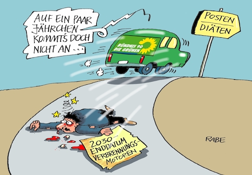 Cartoon: Jamaikakurve (medium) by RABE tagged grüne,jamaika,sondierungsgespräche,regierungsbildung,amtshandlung,rabe,ralf,böhme,cartoon,karikatur,pressezeichnung,farbcartoon,tagescartoon,verbrennungsmotoren,ausstieg,zweitausendunddreißig,verkehrsminister,dobrindt,diäten,pöstchen,autofahrer,elektroautos,kohle,energie,benziner,diesel,grüne,jamaika,sondierungsgespräche,regierungsbildung,amtshandlung,rabe,ralf,böhme,cartoon,karikatur,pressezeichnung,farbcartoon,tagescartoon,verbrennungsmotoren,ausstieg,zweitausendunddreißig,verkehrsminister,dobrindt,diäten,pöstchen,autofahrer,elektroautos,kohle,energie,benziner,diesel