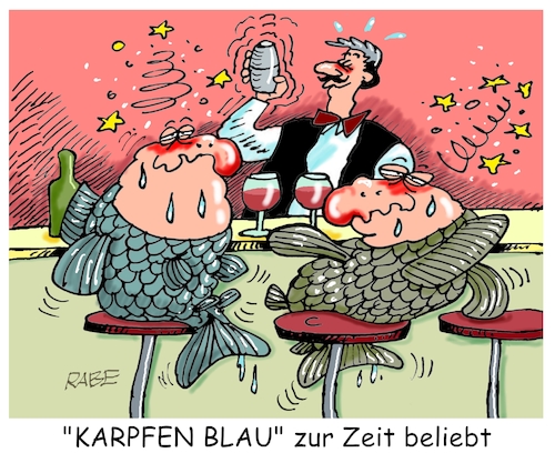 Cartoon: Karpfen Blau (medium) by RABE tagged silvester,neujahr,jahresbeginn,prosit,rutsch,feuerwerk,böller,neujahrsansprache,silvesteransprache,rabe,ralf,böhme,cartoon,karikatur,pressezeichnung,farbcartoon,tagescartoon,tv,rede,alexa,amazon,karpfen,blau,fische,bar,barkeeper,schnaps,wein,alkoholiker,besoffene,betrunkene,trunkenheit,silvester,neujahr,jahresbeginn,prosit,rutsch,feuerwerk,böller,neujahrsansprache,silvesteransprache,rabe,ralf,böhme,cartoon,karikatur,pressezeichnung,farbcartoon,tagescartoon,tv,rede,alexa,amazon,karpfen,blau,fische,bar,barkeeper,schnaps,wein,alkoholiker,besoffene,betrunkene,trunkenheit