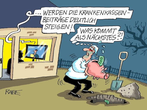 Cartoon: Kassenbeitrag (medium) by RABE tagged ampel,ampelregierung,rot,grün,gelb,fdp,spd,grüne,rabe,ralf,böhme,cartoon,karikatur,pressezeichnung,farbcartoon,tagescartoon,inflation,einkommen,rente,rentenpaket,bruch,streit,neuwahlen,lauterbach,krankenkasse,beitrag,kassenbeiträge,steigerung,höchststand,michel,garten,sparschwein,vergraben,ampel,ampelregierung,rot,grün,gelb,fdp,spd,grüne,rabe,ralf,böhme,cartoon,karikatur,pressezeichnung,farbcartoon,tagescartoon,inflation,einkommen,rente,rentenpaket,bruch,streit,neuwahlen,lauterbach,krankenkasse,beitrag,kassenbeiträge,steigerung,höchststand,michel,garten,sparschwein,vergraben