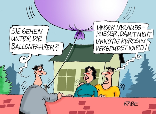 Cartoon: Kerosinsparer (medium) by RABE tagged merz,kanzler,koalition,union,spd,klingbeil,cartoon,karikatur,pressezeichnung,farbcartoon,tagescartoon,db,bahn,frühling,frühjahr,frühjahrsputz,ice,zug,blumenkasten,blumenkästen,trump,blockade,iran,irankrieg,straße,von,hormus,flugzeug,ballon,fesselballon,heißluftballon,kerosin,kerosinknappheit,urlaub,reise,urlaubsreise,merz,kanzler,koalition,union,spd,klingbeil,cartoon,karikatur,pressezeichnung,farbcartoon,tagescartoon,db,bahn,frühling,frühjahr,frühjahrsputz,ice,zug,blumenkasten,blumenkästen,trump,blockade,iran,irankrieg,straße,von,hormus,flugzeug,ballon,fesselballon,heißluftballon,kerosin,kerosinknappheit,urlaub,reise,urlaubsreise